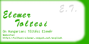 elemer toltesi business card